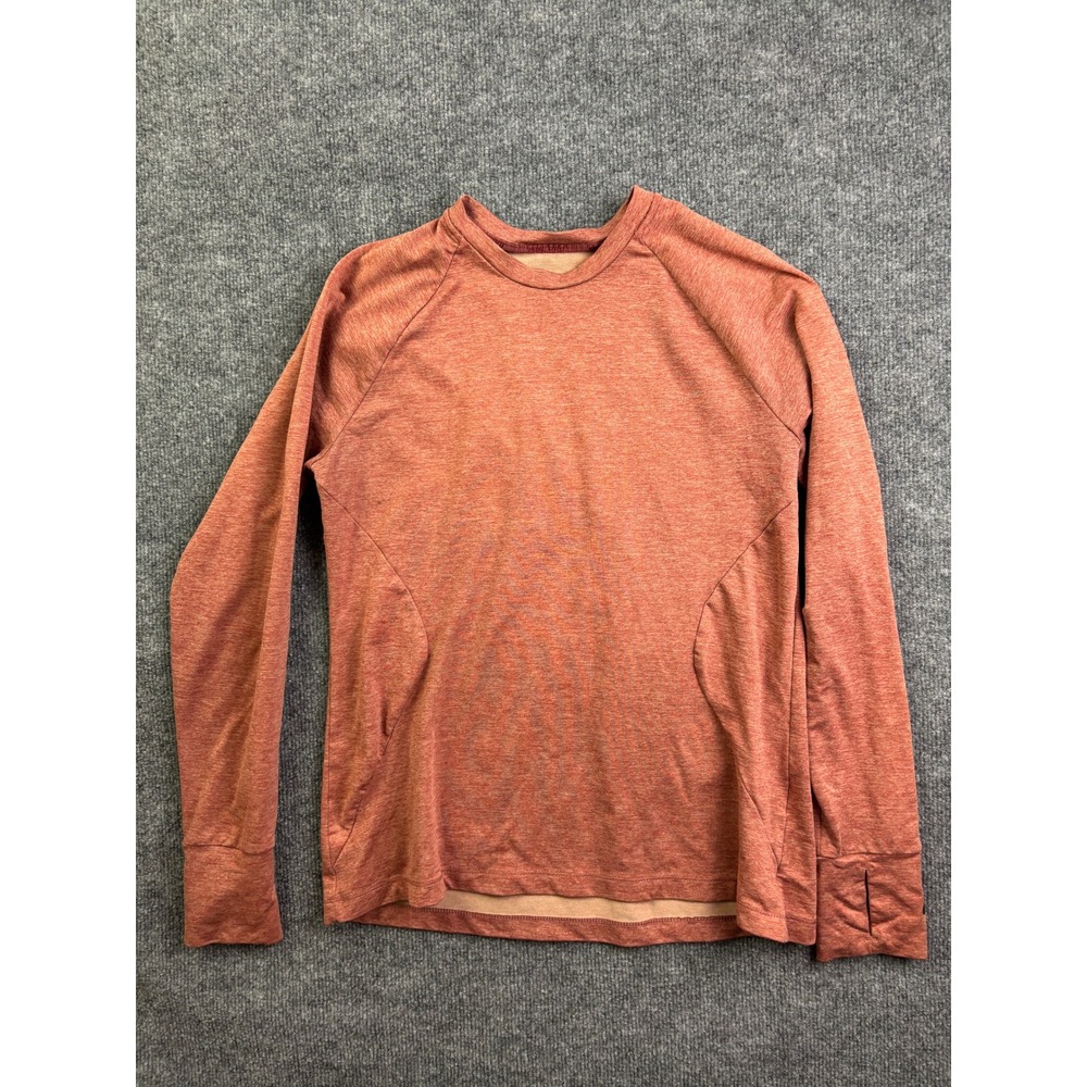 Nike Dri-FIT Shirt Womens Medium Pink Heathered Long Sleeve Thumbhole Athletic